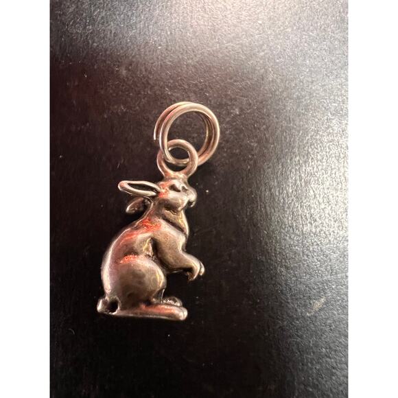 Vintage Sterling Silver MCM Rabbit Charm Bunny Pendant Jewelry Fine Silver - Picture 8 of 16